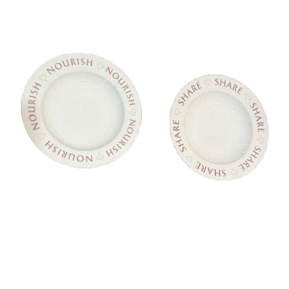Pampered Chef Limited Edition Round Up from the Heart Nourish Share Bowl Plate